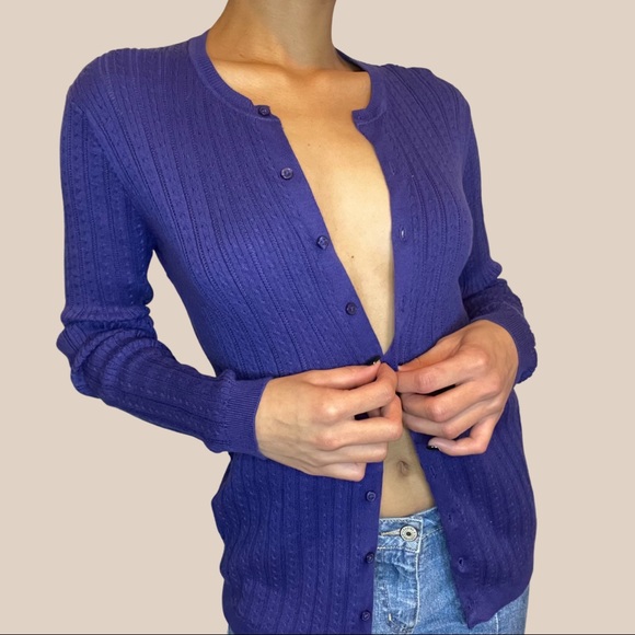 Purple knit cardigan - Picture 2 of 4